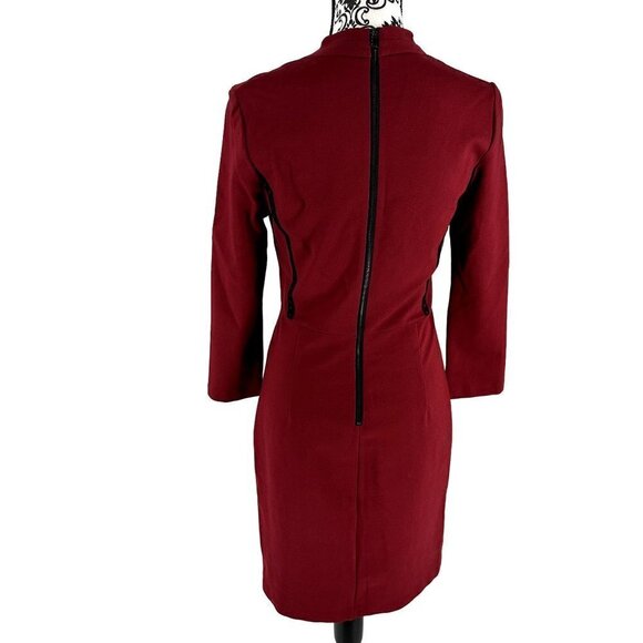 NWT Kobi Halperin Red Long Sleeve Stretch Dress Size 6 - Picture 2 of 16